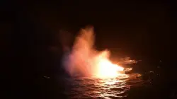 Coast Guard burns, sinks suspected 'drug boat,' apprehends 7 alleged drug smugglers: video